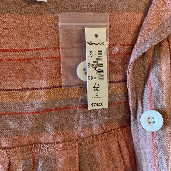 Madewell Camp  Shirt size Sm/New - Picture 5 of 10